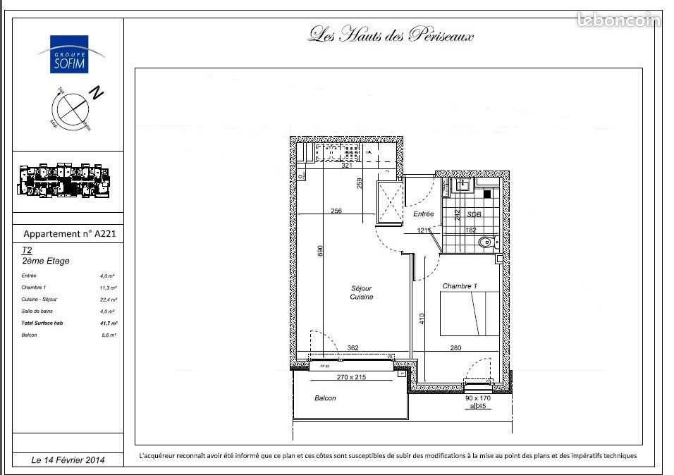 Appartement à louer, 41m², Faches-Thumesnil