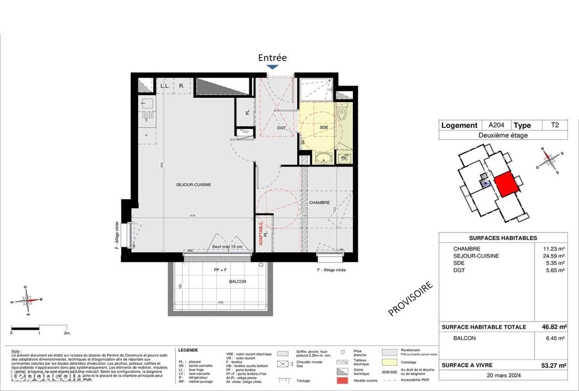 Appartement à louer, 46m², Saint-Nazaire