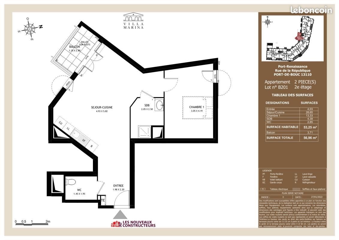 Appartement à louer, 53m², Port-de-Bouc