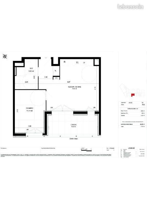 Appartement à louer, 44m², Villefranche-sur-Saône