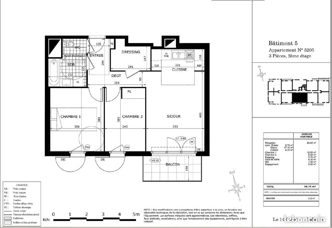 Appartement à louer, 58m², Maurepas