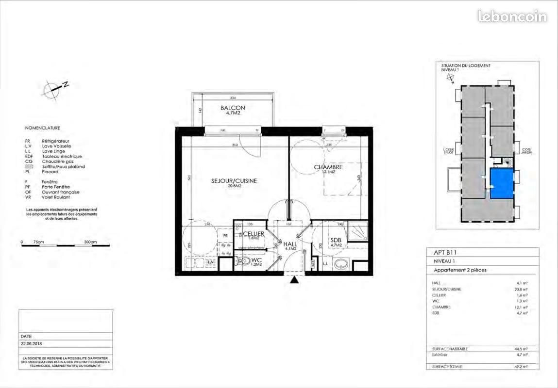 Appartement à louer, 44m², Roubaix