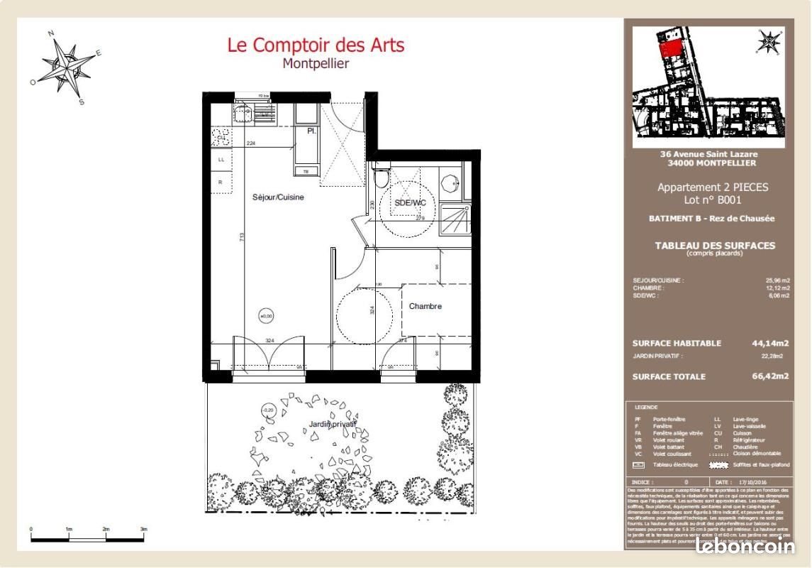 Appartement à louer, 44m², Montpellier