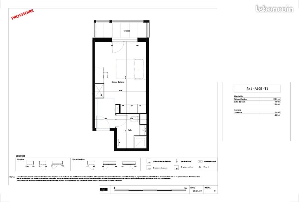 Appartement à louer, 24m², Dijon