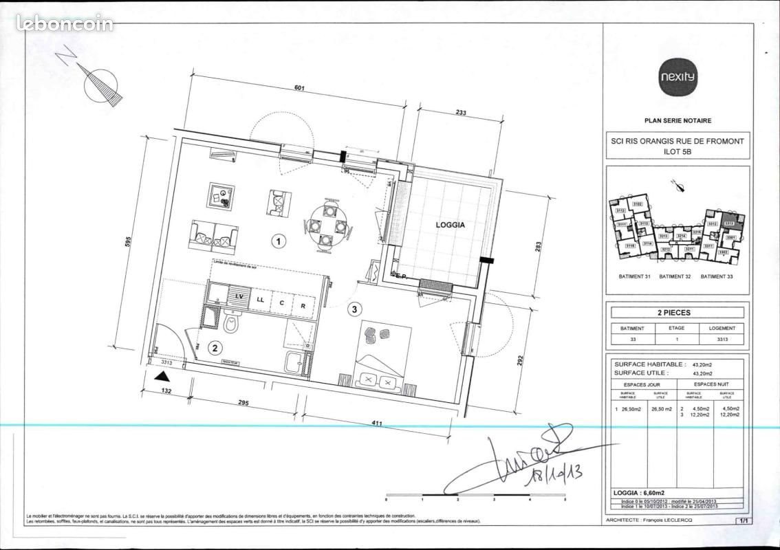 Appartement à louer, 43m², Ris-Orangis