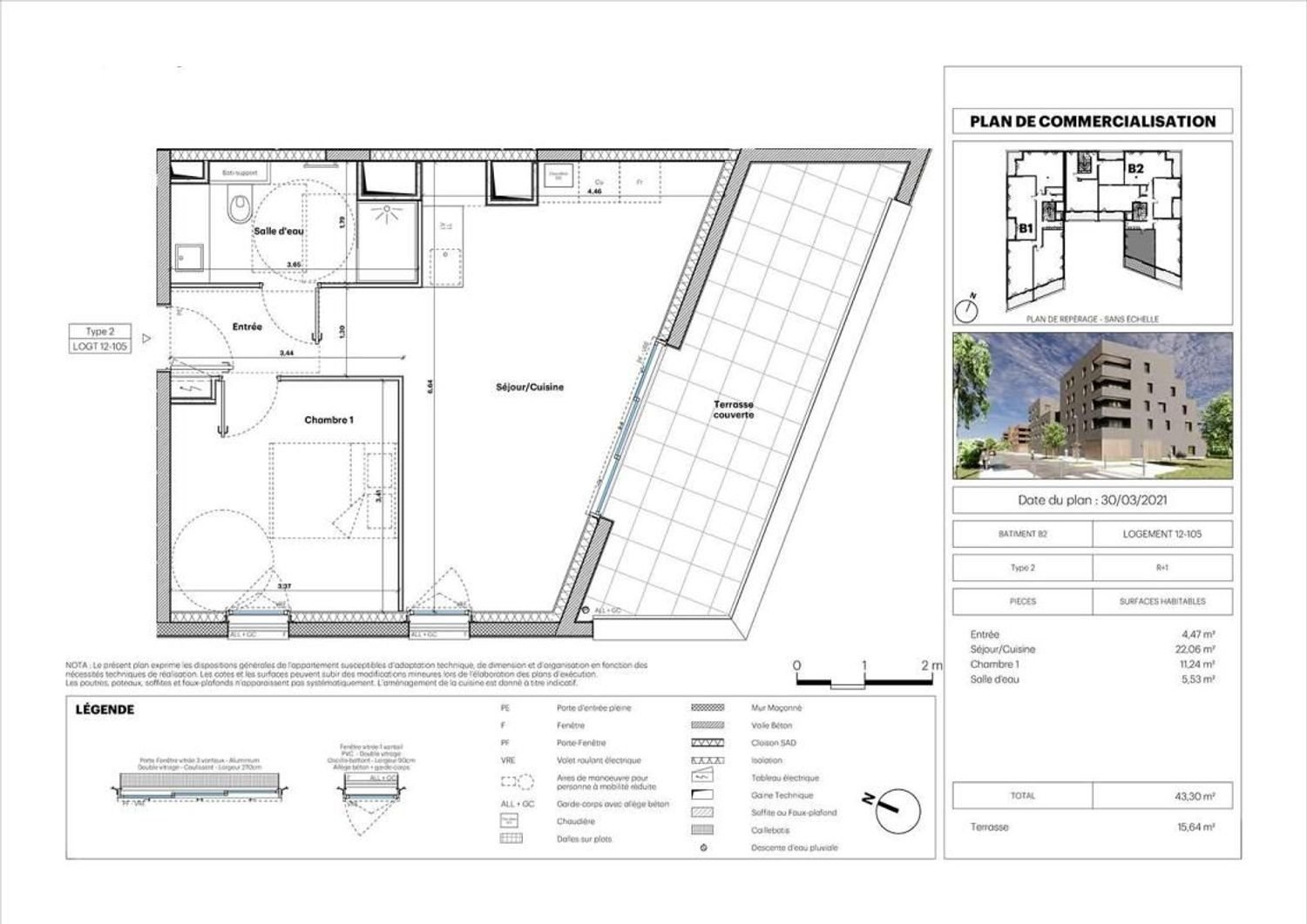 Appartement à louer, 43m², Vertou