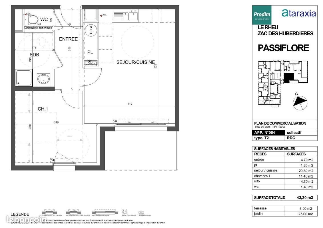 Appartement à louer, 43m², Le Rheu