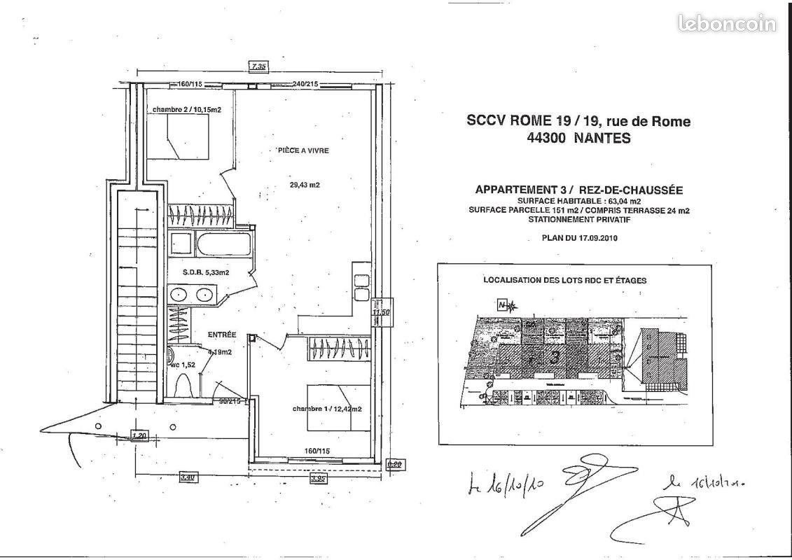 Appartement à louer, 64m², Nantes