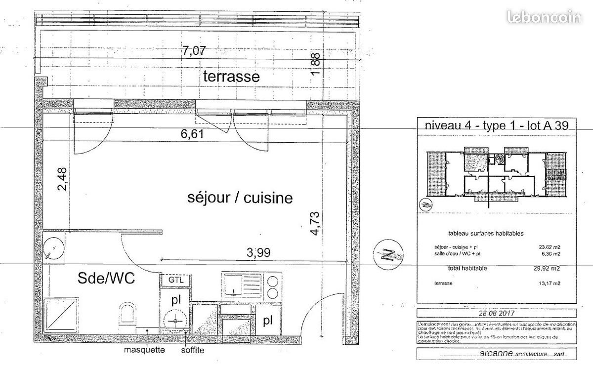 Appartement à louer, 29m², Avignon