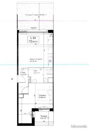 Appartement à louer, 45m², Lille