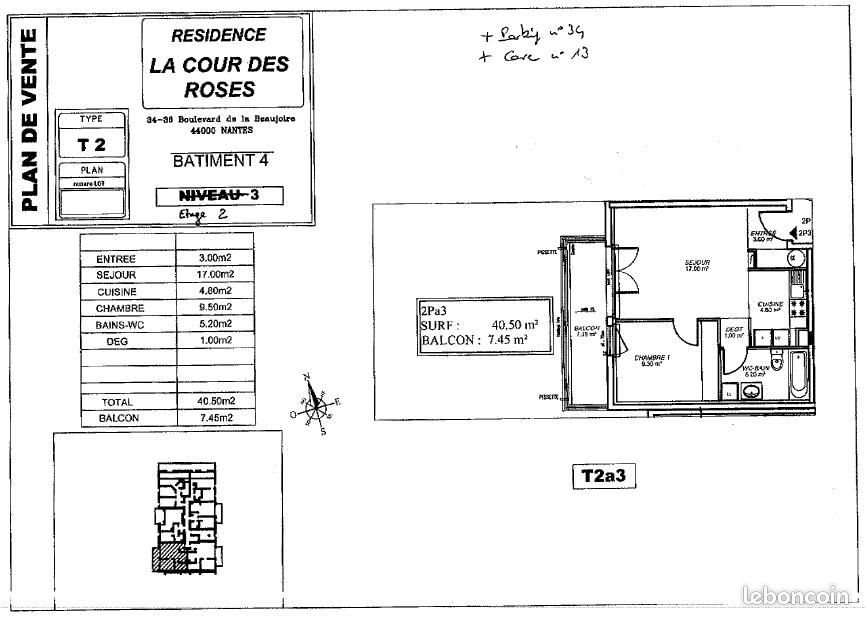 Appartement à louer, 40m², Nantes