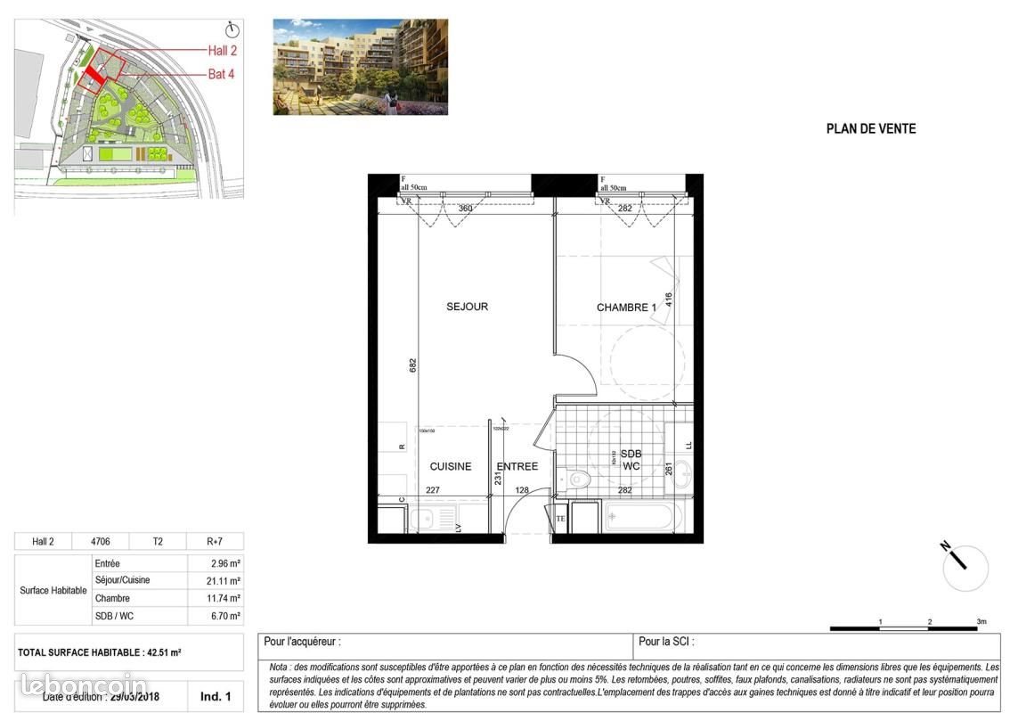 Appartement à louer, 42m², Echirolles