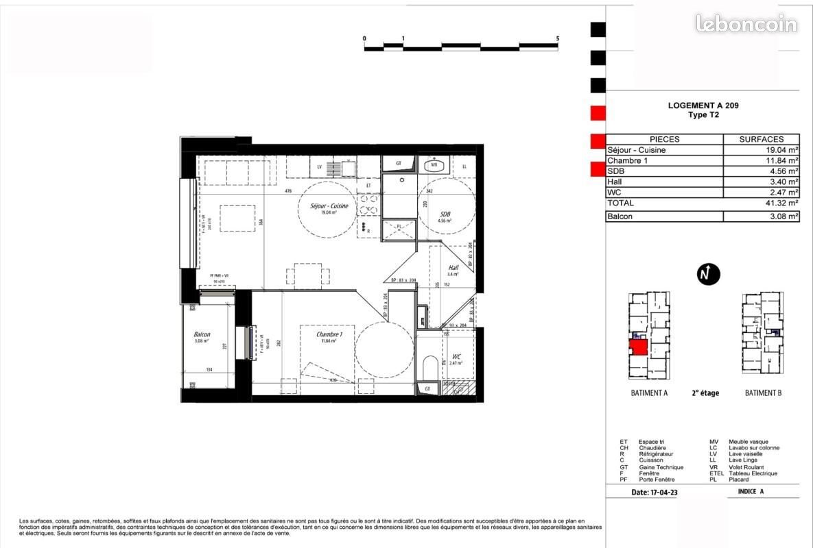 Appartement à louer, 41m², Compiègne
