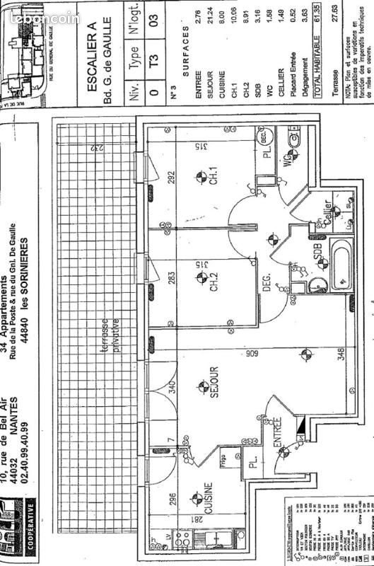 Appartement à louer, 60m², Les Sorinières