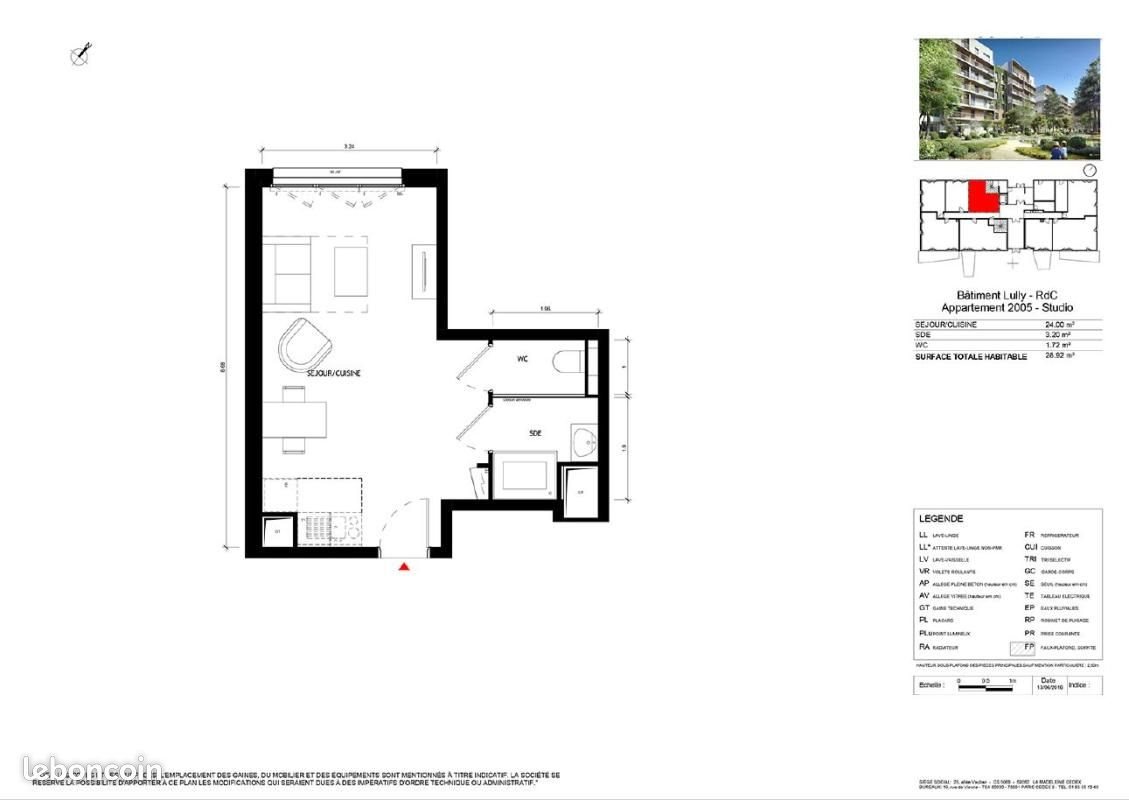 Appartement à louer, 28m², Versailles