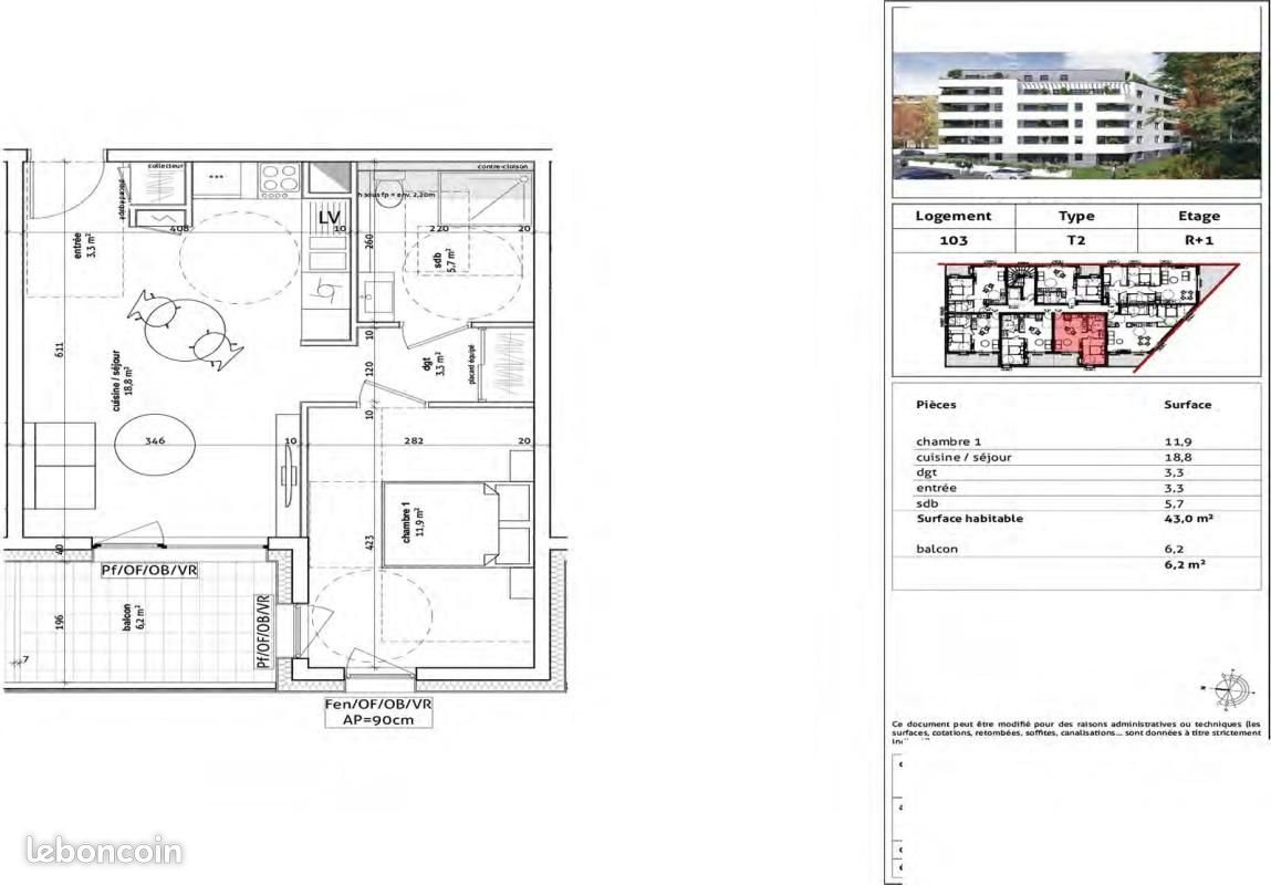 Appartement à louer, 43m², Sélestat