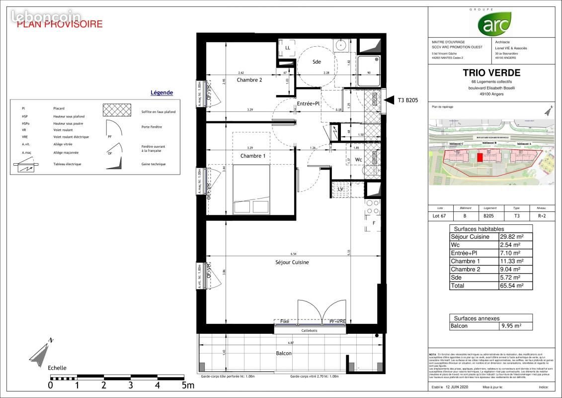 Appartement à louer, 65m², Angers