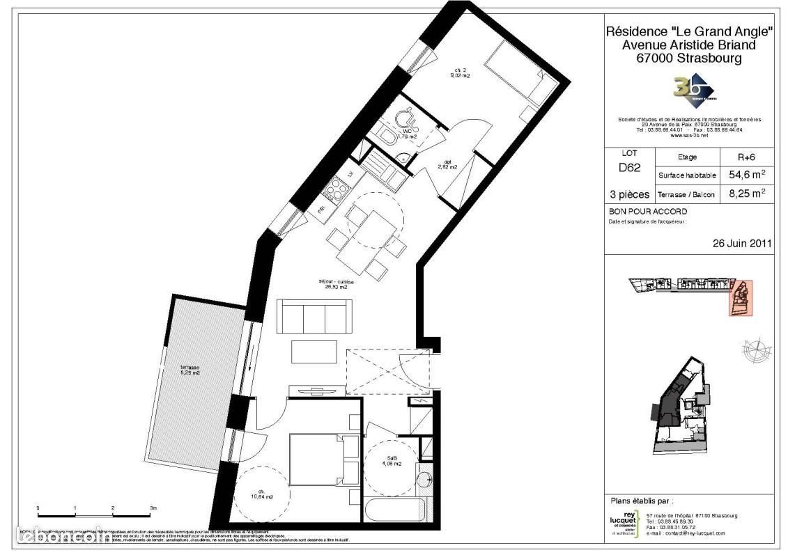 Appartement à louer, 54m², Strasbourg