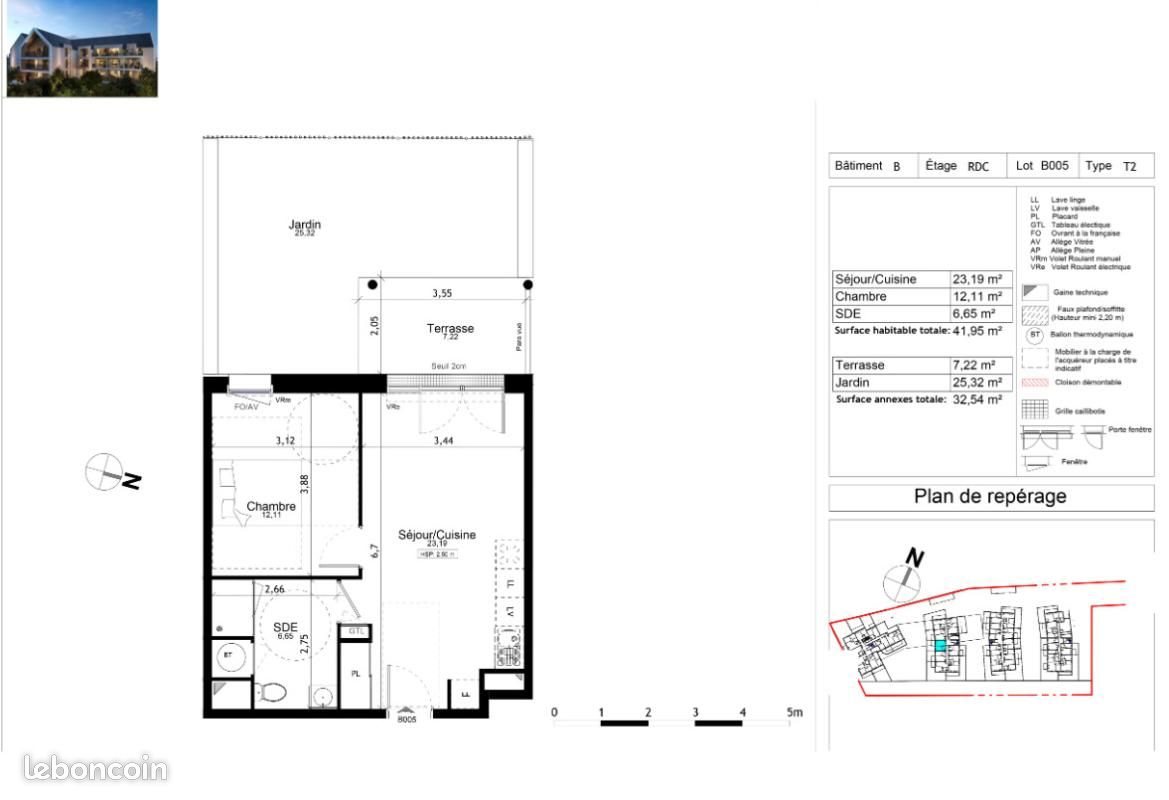 Appartement à louer, 41m², Les Ponts-de-Cé