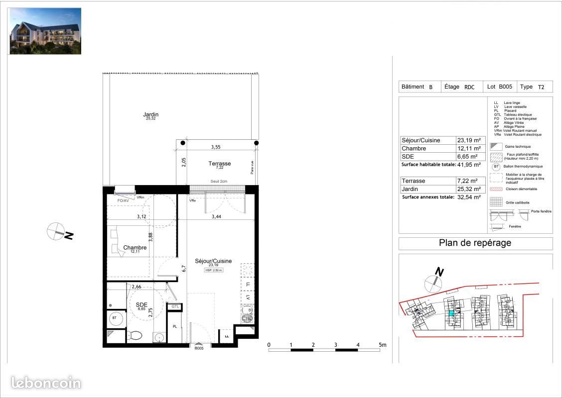 Appartement à louer, 41m², Les Ponts-de-Cé