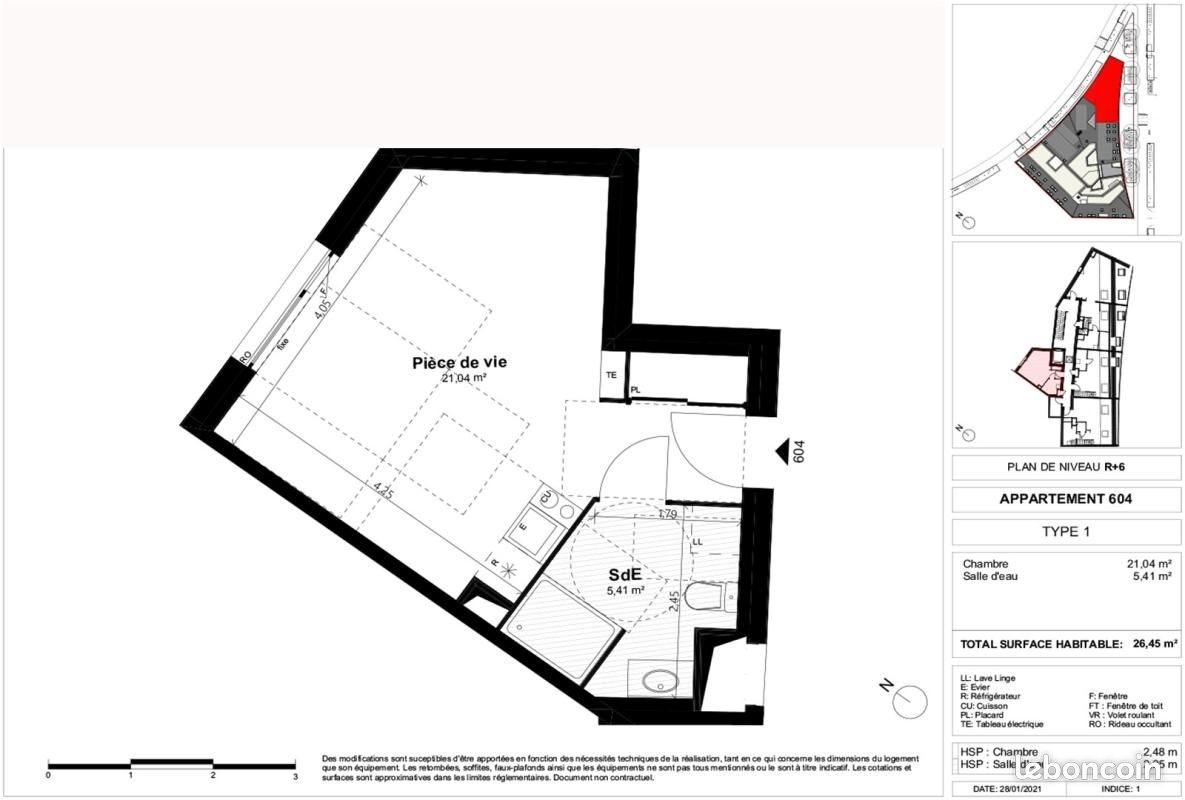 Appartement à louer, 26m², Bordeaux