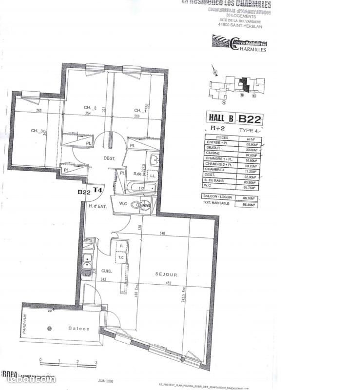 Appartement à louer, 85m², Saint-Herblain