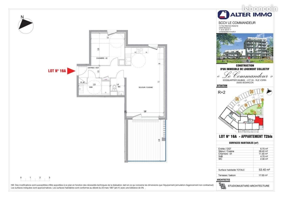 Appartement à louer, 53m², Besançon