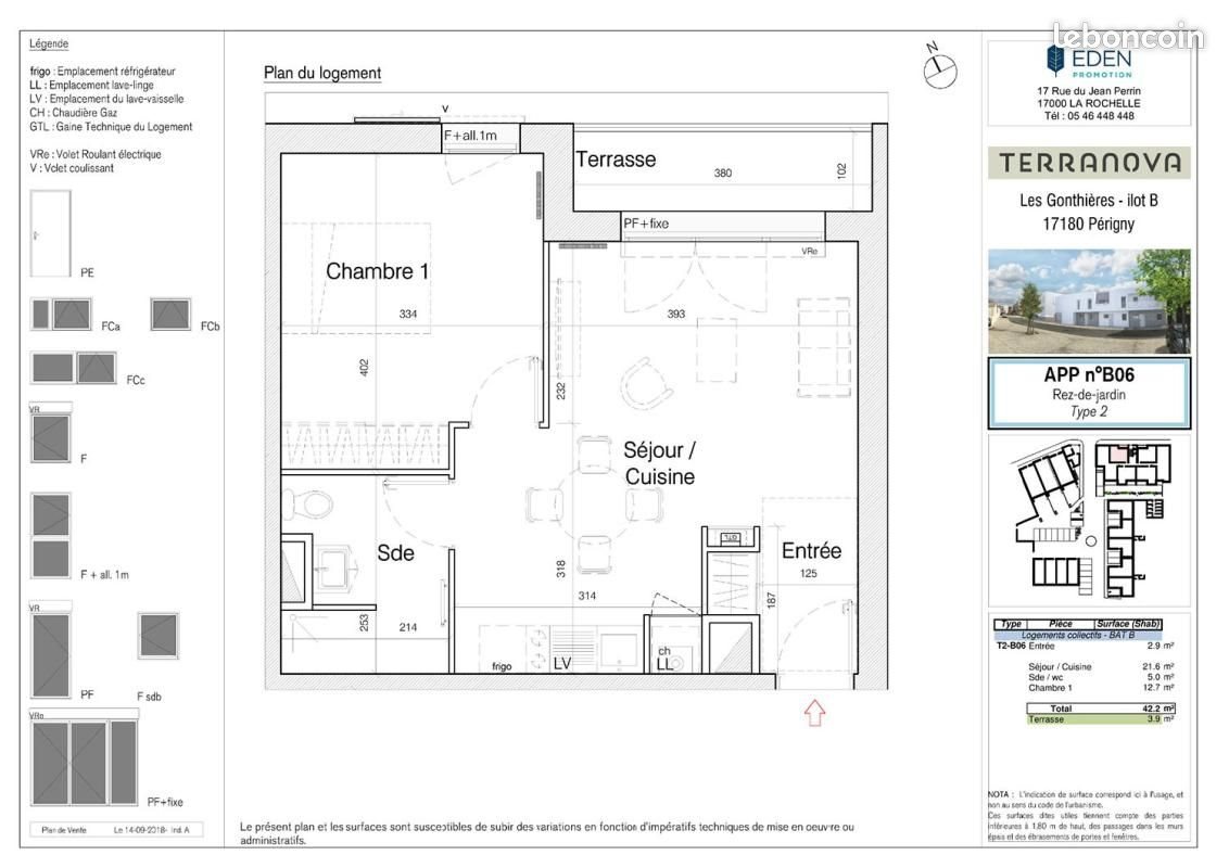 Appartement à louer, 42m², Périgny