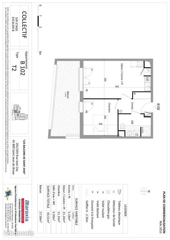 Appartement à louer, 43m², Saint-Jean-de-Braye