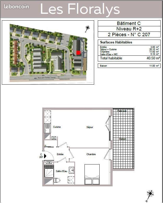 Appartement à louer, 40m², Claye-Souilly
