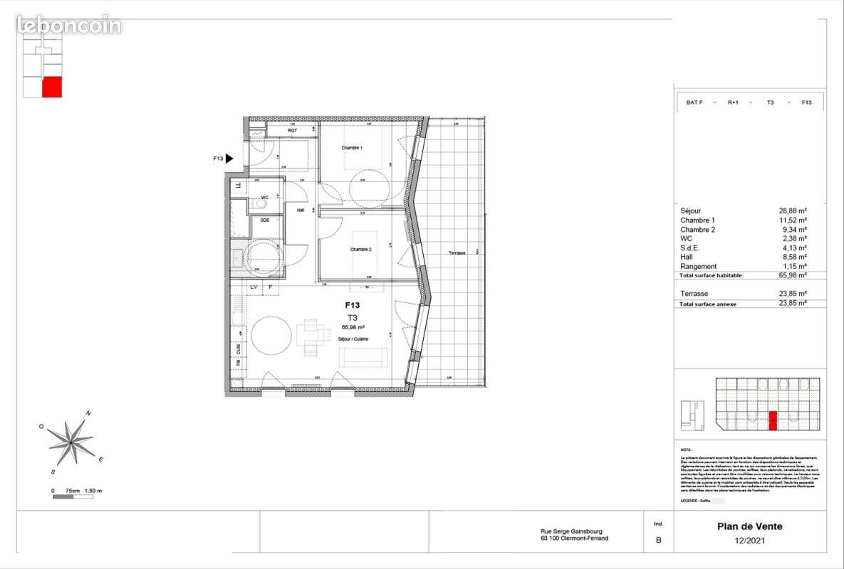 Appartement à louer, 65m², Clermont-Ferrand