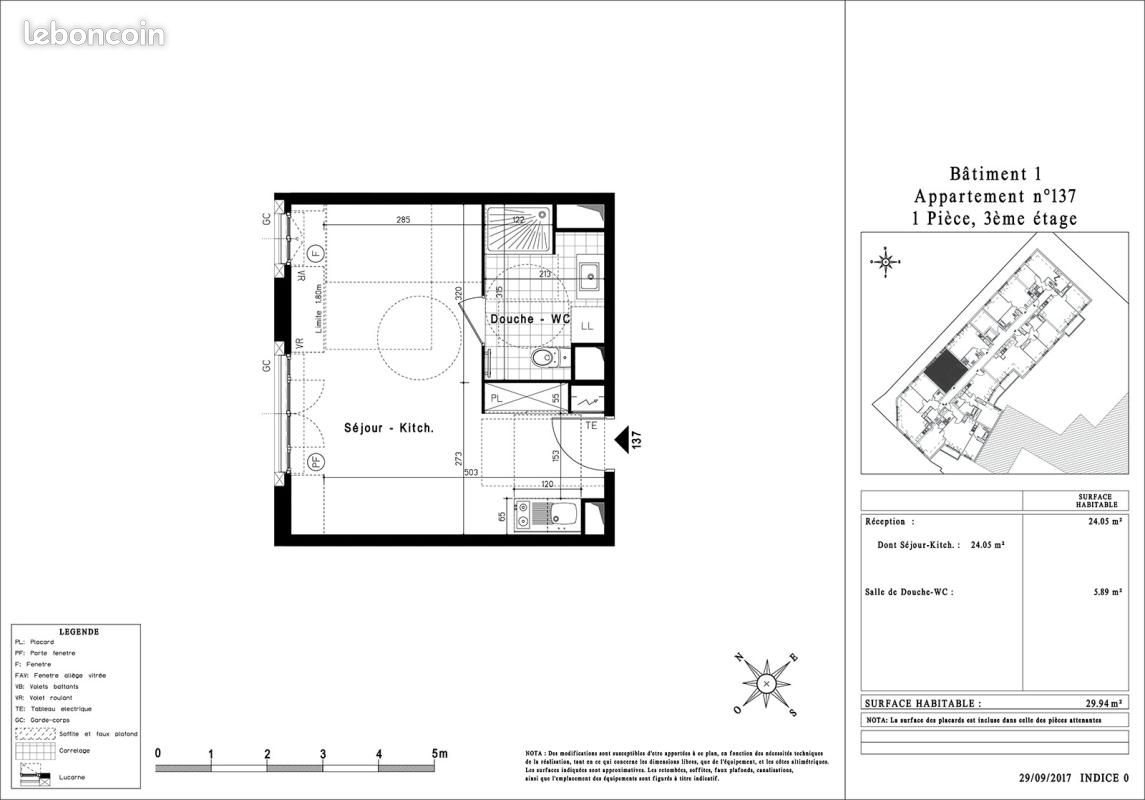 Appartement à louer, 29m², Savigny-sur-Orge