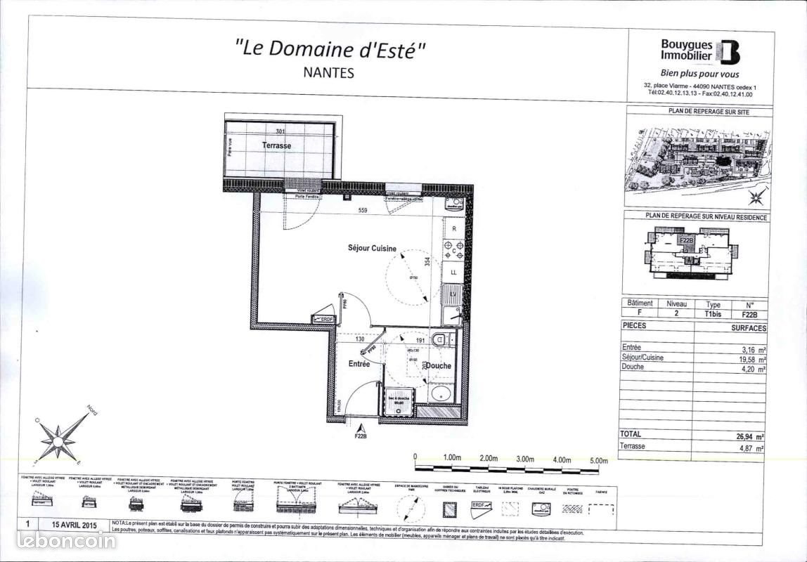 Appartement à louer, 26m², Nantes