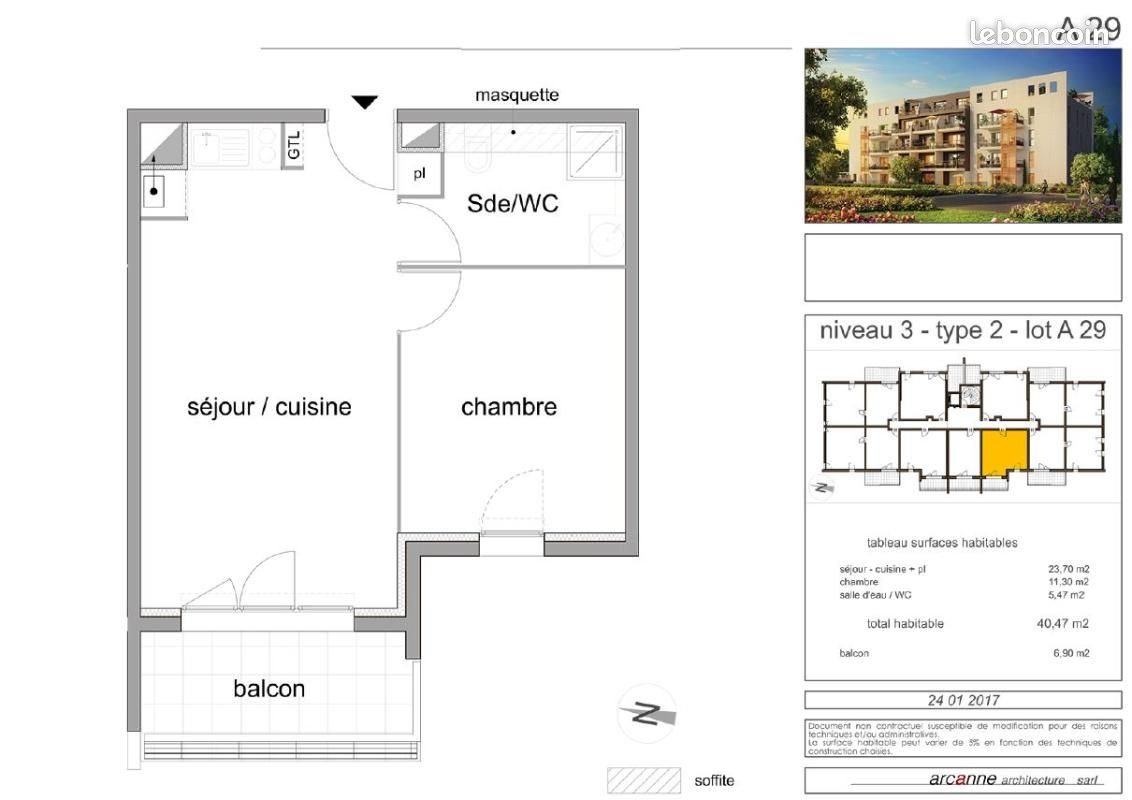 Appartement à louer, 40m², Avignon