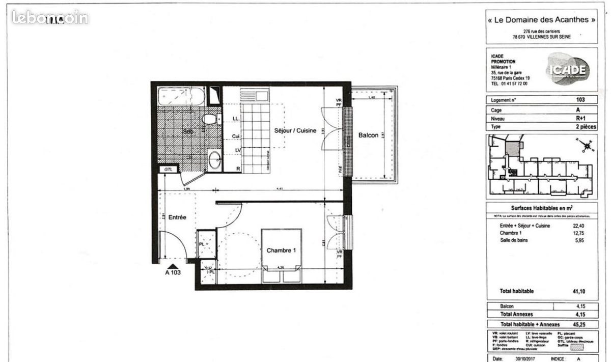 Appartement à louer, 41m², Villennes-sur-Seine