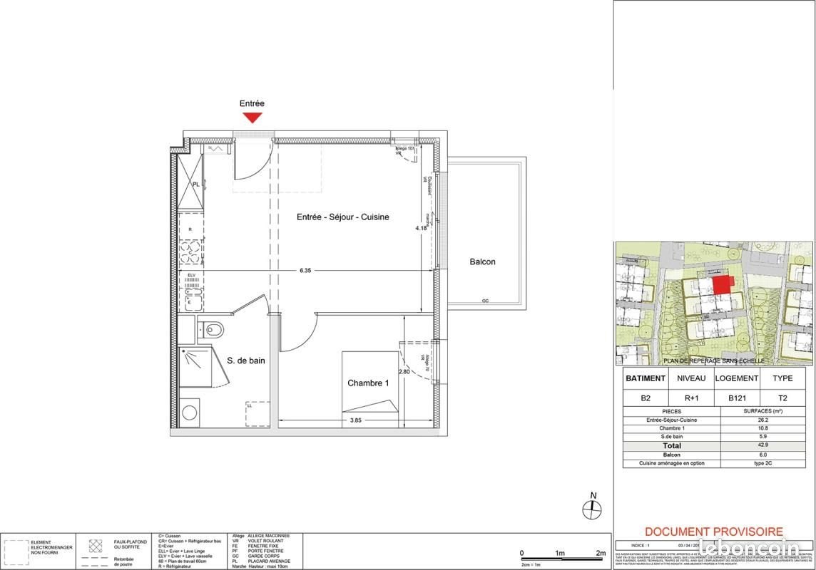 Appartement à louer, 42m², Nantes
