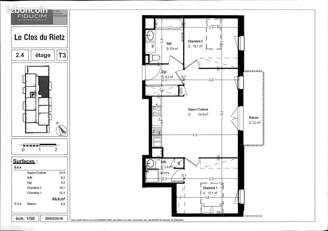 Appartement à louer, 60m², Arras