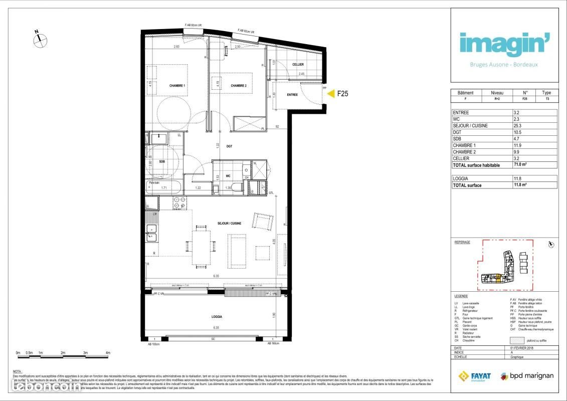 Appartement à louer, 71m², Bruges